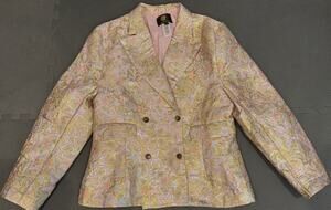 Star Jacquard Blazer Metallic Statement Longline L